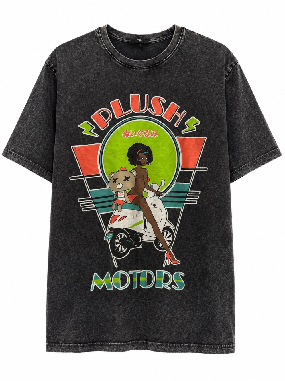 Jordan Craig Black Tee with Neon Graphic